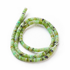 Serpentine Natural Serpentine Beads Strands, Flat Round/Disc, 4x2mm, Hole: 0.8mm, about 200pcs/strand, 15.9 inch(40.5cm)