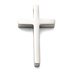 Нержавеющая Сталь Цвет 304 подвески из нержавеющей стали, крест очарование, цвет нержавеющей стали, 29.5x17.5x4.5 мм, отверстие : 3.5 мм