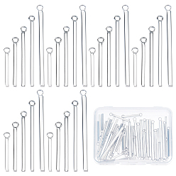 Нержавеющая Сталь Цвет 60 шт 5 стиль подвески из нержавеющей стали, бар, цвет нержавеющей стали, 18~38x1.5~2x1.5~2 мм, отверстие : 1.8~2 мм, 12 шт / стиль