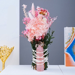 Розовый Кварц Искусственные букеты из натурального розового кварца, цветок тюльпана в подарок на день рождения, 80~100 мм