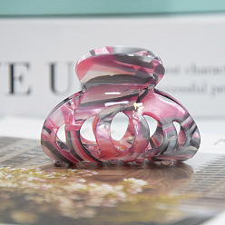 Ярко-Розовый Акриловые заколки с большими когтями для густых волос, милый корейский стиль, ярко-розовый, 54 мм