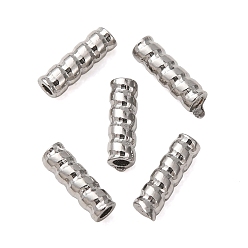 Stainless Steel Color 304 Stainless Steel Beads, Twisted Tube, Stainless Steel Color, 6x2mm, Hole: 1mm