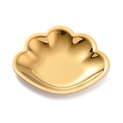 Shell Shape 430 ювелирная пластина из нержавеющей стали, лоток для хранения колец, , серьга, золотые, формы раковины, 71x90x9 мм