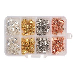 Mixed Color 4 Mixing Colors Brass Chain Extender And Lobster Claw Clasps Drop End for Craft 1 Box
