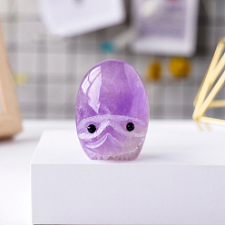 Аметист Природный аметист украшения дисплей, для домашнего офисного стола, овальные, 45~65x35~55x25~40 мм