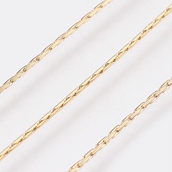 Real 18K Gold Plated Long-Lasting Plated Brass Coreana Chain Necklaces, with Lobster Claw Clasp, Nickel Free, Real 18K Gold Plated, 18.1 inch (46cm), 0.7mm