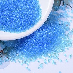 (DB1109) Прозрачный Морско-синий Бусины miyuki delica, цилиндр, японский бисер, 11/0, (дБ 1109) прозрачный синий океан, 1.3x1.6 мм, отверстия: 0.8 мм, около 10000 шт / мешок, 50 г / мешок