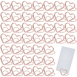 Розовое Золото 32шт. мини-железные держатели карточек, симпатичные настольные держатели карт, для свадьбы, стороны, сердце, розовое золото , 25~29x29~31x24~26 мм