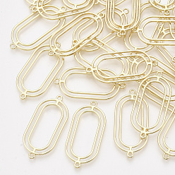 Light Gold Соединители звеньев сплава, овальные, золотой свет, 35.5x16.5x1.5 мм, отверстие : 1.8 мм