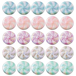 (52) Непрозрачная лаванда Непрозрачные акриловые бусины с УФ-покрытием, леденец, разноцветные, 23x7 мм, отверстие : 2.5 мм