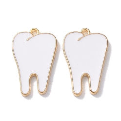 Другие Подвески из эмали и сплава, золотые, зубы, 21x13.5x1.5 мм, отверстие : 1.2 мм