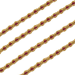 Темно-Красный Полиэфирная лента, орнамент одежды, украшение занавеса, темно-красный, 3/8 дюйм (9 мм)