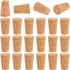 Цвет Древесины Деревянная пробка, бутылочные тампоны, винные аксессуары, колонка, деревесиные, 34.5x16.5~22 мм, 30 шт