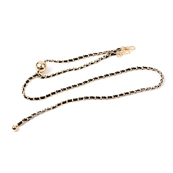 Black Adjustable Bag Strap Chains, with PU Imitation Leather and Light Gold Plated Alloy Findings, Black, 29.5~123cm