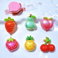 Other Fruits Кабошоны из смолы, имитация еды, разноцветные, фрукты, 16x21x9 мм