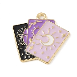 Rectangle Подвески из сплава Eanaml в стиле Таро, золотые, прямоугольные, 23x23x1.5 мм, отверстие : 2 мм