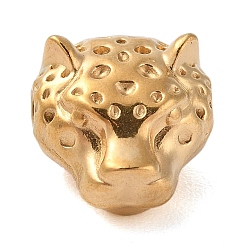 Leopard 304 из нержавеющей стали бусы, золотые, леопард, 13x11x8 мм, отверстие : 2 мм
