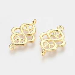 Золотой Звенья / разъемы из сплава в тибетском стиле, компоненты для люстры, без кадмия, без никеля и без свинца, ромб, золотые, 28x18x2 мм, отверстие : 1.5 мм, 595 шт / кг