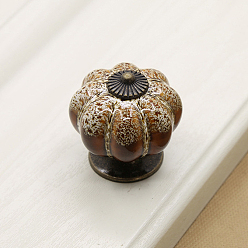 Белый Фарфоровая ручка ящика, с выводами из сплава и винтами, шкаф тянет ручки для дверцы кухонного шкафа и оборудования для ящика ванной комнаты, тыква, белые, 40x40 мм