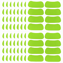 Зелено-Желтый Самоклеящаяся бумага для этикеток из ПВХ, прямоугольные, зеленый желтый, 69x80x0.2 мм