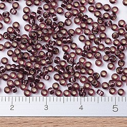 (RR13) Silverlined Dark Smoky Amethyst MIYUKI Round Rocailles Beads, Japanese Seed Beads, 11/0, (RR13) Silverlined Dark Smoky Amethyst, 11/0, 2x1.3mm, Hole: 0.8mm, about 5500pcs/50g