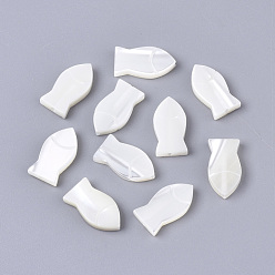 Trochus Shell Natural Trochid Shell/Trochus Shell Beads, Fish, 11.5x6x2mm, Hole: 0.8mm