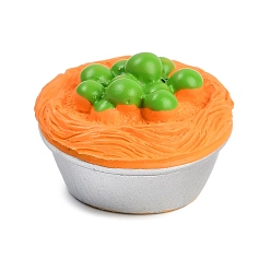 Темно-Оранжевый Мини-модель из смолы, имитация торта, аксессуары для оформления микроландшафта, притворяясь опорными украшениями, темно-оранжевый, 24.5x17.5 мм