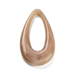 Верблюжий Акриловые подвески, слеза, верблюжие, 45x25.2x6 мм, отверстие : 1.4 мм