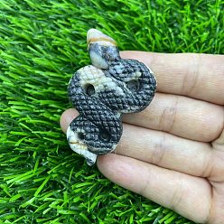 Джаспер Зебра Натуральная зебра яшма резная статуя змеи украшение дома, Статуэтки по фен-шуй для украшения домашнего офиса, 50 мм