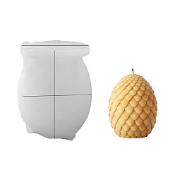 Белый Силиконовые формы для яиц дракона, формы для свечей, формы для литья гипсовой смолы, белые, 54x73 мм