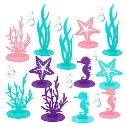 (52) Непрозрачная лаванда Фетровые украшения для витрин серии «Океан», для украшения стола домашнего офиса, разноцветные, 80~250x70~106x3 мм