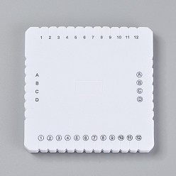 Белый Ева диск диск, доска макраме, браслет плетеный шнур, ремесленный инструмент, квадратный, белые, 10.1x10.1x1 см