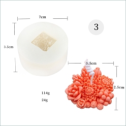 Белый Пищевые силиконовые формы для свечей своими руками, для изготовления свечей, подсолнечник, белые, 70x35 мм