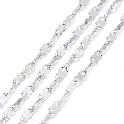 Нержавеющая Сталь Цвет Устойчивые к потускнению 304 цепи из нержавеющей стали с плетеными звеньями, пайки, с катушкой, цвет нержавеющей стали, 5x2.5x1.5 мм, около 32.8 футов (10 м) / рулон