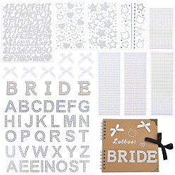 Сиена Набор для самостоятельного изготовления фотоальбомов, включая бумажную книгу-держатель для фотокарточек, аксессуары для костюмов из нетканых материалов, полиэстеровые украшения, наклейки и фитиль из смолы, двусторонний скотч, цвет охры, Книга: 211x205x18 мм