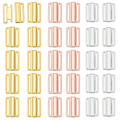 (52) Непрозрачная лаванда 30 шт. 3 стили литые зажимы для бикини, запасная часть застежки бюстгальтера, застежка на нижнее белье, разноцветные, 23.5~25.5x14.5~16x4 мм, 10 шт / стиль