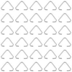 Нержавеющая Сталь Цвет 400шт 304 треугольные кольца из нержавеющей стали, застежка-молния, подходит для просверленных бусин, тесьма, обвязочные мешки, цвет нержавеющей стали, 10~11x12~13x1 мм