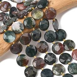 (RRHB277) Кристалл на подкладке из медово-бежевого цвета Природного индийского агата бисер нитей, граненый шестиугольный разрез, плоско-круглые, с бисером, 15.5x5.5~6 мм, отверстие : 0.8~1 мм, около 23 шт / нитка, 15.75~15.83'' (40~40.2 см)