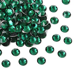 50730 Emerald Preciosa® maxima crystal без горячей фиксации плоские камни, чешский хрусталь, срыв твердой мозговой оболочки, круглый(438 11 615 шатон-роза), 50730 изумруд, ss 16 (3.8~4 мм)