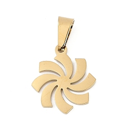 Золотой 304 подвески из нержавеющей стали, лазерная резка, цветочный шарм, ионное покрытие (ip), золотые, 17.5x15.5x1 мм, отверстие : 7x3 мм