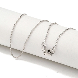 Платина Ожерелья-цепочки из латунного звена с покрытием стойки, долговечный, без кадмия и без свинца, платина, 17.91 дюйм (45.5 см)