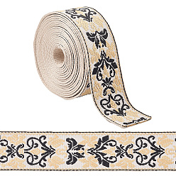 Черный 5 ленты из полиэстера в ярдах, для аксессуаров для одежды, цветок, чёрные, 2 дюйм (50 мм)