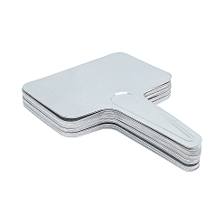 Platinum Zinc Plant Labels, Plant Tags, for Seed Potted Herbs Flowers Vegetables, Rectangle, Platinum, 7.5x5.2x0.025cm