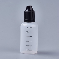Clear Plastic Squeeze Bottle, with Graduated Measurements and Long Thin Teardrop, Smoke Oil Bottle, Clear, 8cm, Capacity: 30ml(1.01 fl. oz)