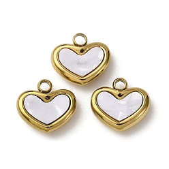 Сердце 304 подвески из нержавеющей стали смолы, ионное покрытие (ip), золотые, сердце, 11x11.5x3.5 мм, отверстие : 1.8 мм