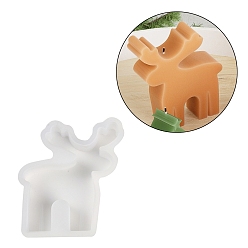 Олень Силиконовые формы для свечей своими руками, формы для литья смолы, для уф-смолы, изготовление изделий из эпоксидной смолы, белые, олень, 108x87x26 мм