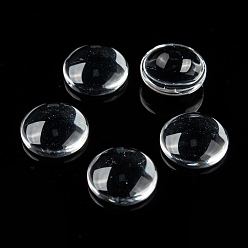 Clear Transparent Glass Cabochons, Clear Dome Cabochon for Cameo Photo Pendant Jewelry Making, Clear, 13.5~14x4mm