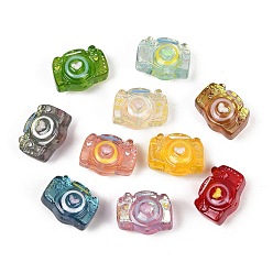 (52) Непрозрачная лаванда УФ-покрытие прозрачные смоляные эмалевые шарики, камера, разноцветные, 12.5x17x11 мм, отверстие : 1.2 мм