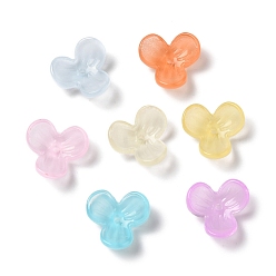 (52) Непрозрачная лаванда Колпачок из цветного стекла, 3-лепесток, разноцветные, 12x13x4.5 мм, отверстие : 1.2 мм