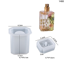 Белый Флакон для духов своими руками, пищевая силиконовая форма, формы для литья смолы, для уф-смолы, изготовление изделий из эпоксидной смолы, белые, 62x55x63 мм, Кубок: 45x52x20 мм